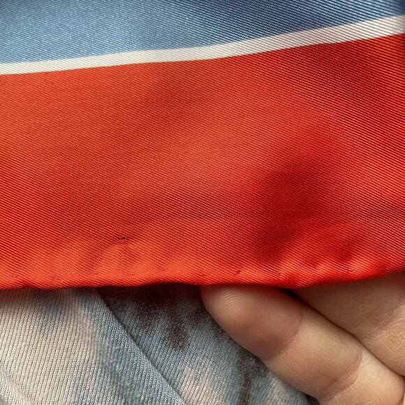Vintage The 21 Club Scarf Red Blue 100% Silk Made In Japan Jockeys Matchbooks - Picture 9 of 16